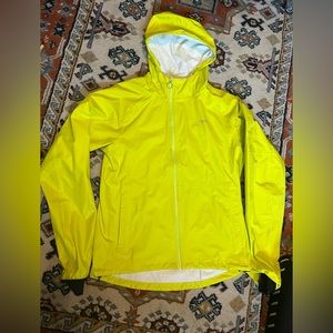 Rapha yellow reflective hooded commuter jacket rain coat waterproof men's S GUC